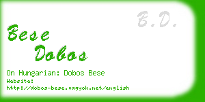 bese dobos business card